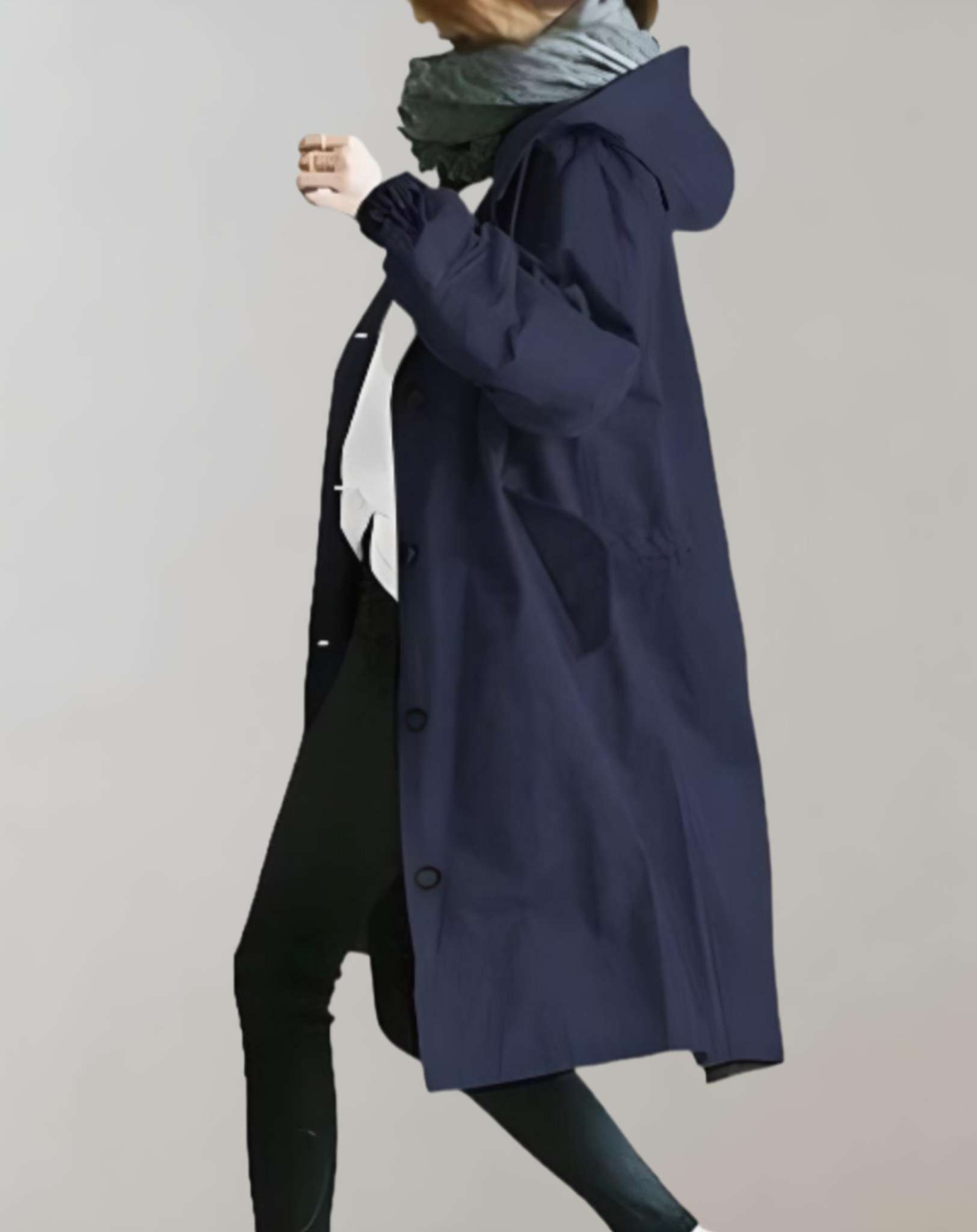 Variant image for Dam Trenchcoat Vattentät Huva Syntetisk Material-5