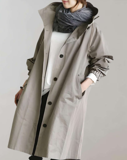 Variant image for Dam Trenchcoat Vattentät Huva Syntetisk Material-13