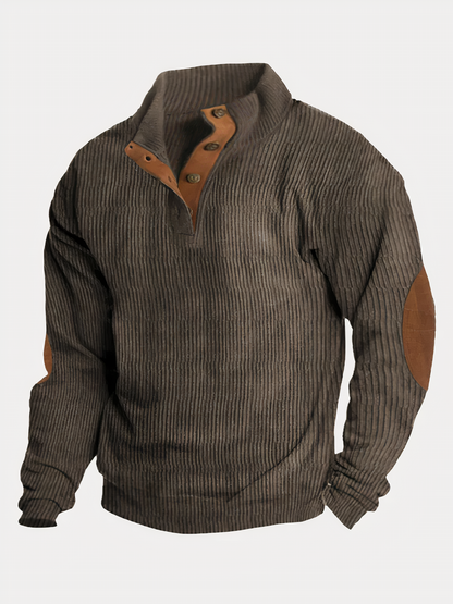 Variant image for Herrpullover Färgblock Stativkrage Mjuk Fiber-26