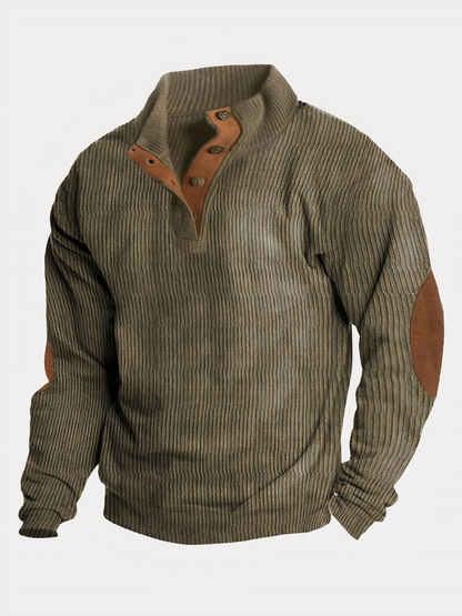 Variant image for Herrpullover Färgblock Stativkrage Mjuk Fiber-1