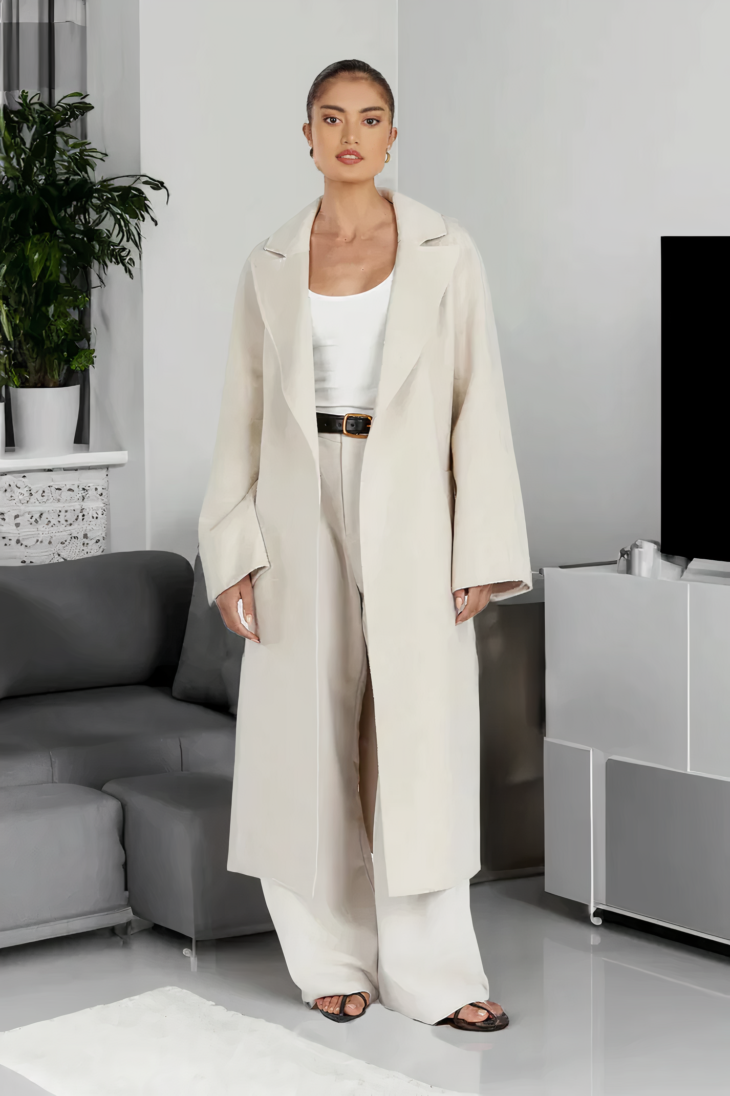 Dam Kappa Elegant MIDI Längd Justerbar Midja Högkvalitativt Tyg 1