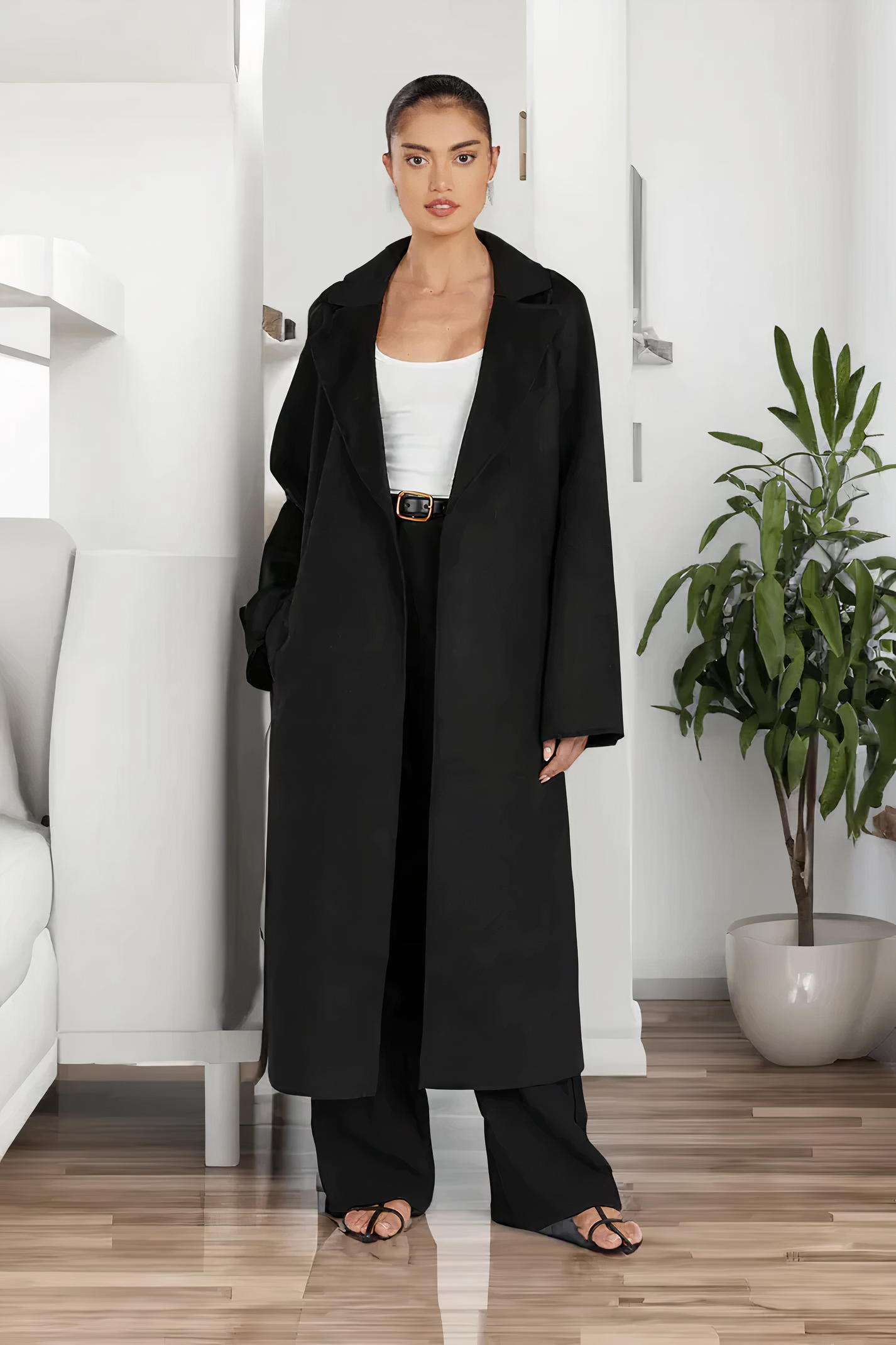 Dam Kappa Elegant MIDI Längd Justerbar Midja Högkvalitativt Tyg 8