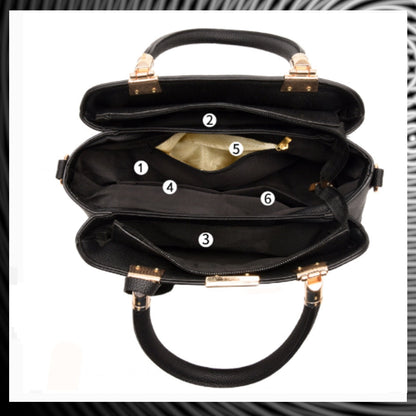 Dam Handväska Rymlig Stilren Konstläder-6