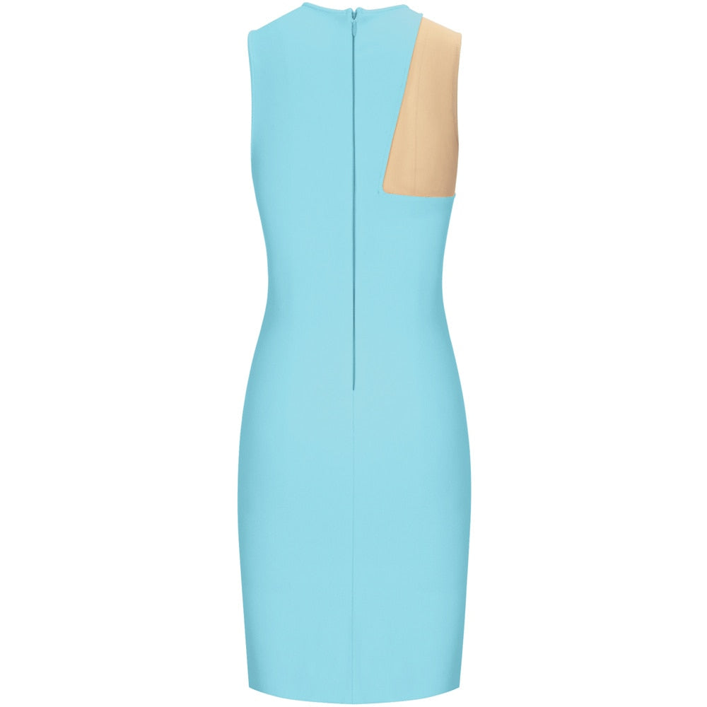 Tjejers Miniklänning Ärmlös Rund Halsringning Polyester-4