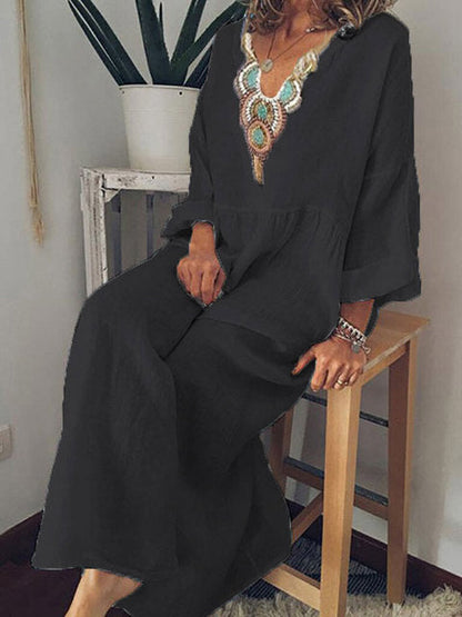 Variant image for Kvinnors Lätt Klänning Luftig Bomull-8