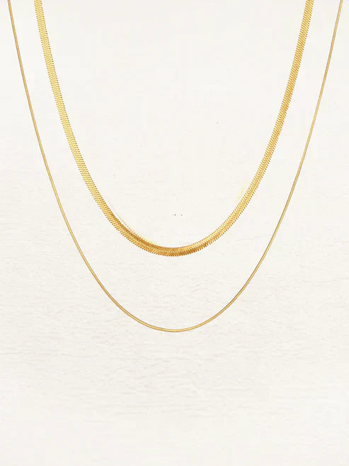 Dam Halsband Minimalistisk Snake Chain Guld-1