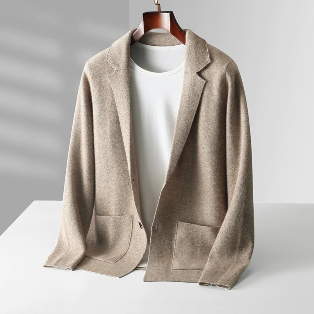 Herr Kofta Varm Ull Plysch Elegant För Höst och Vinter-2