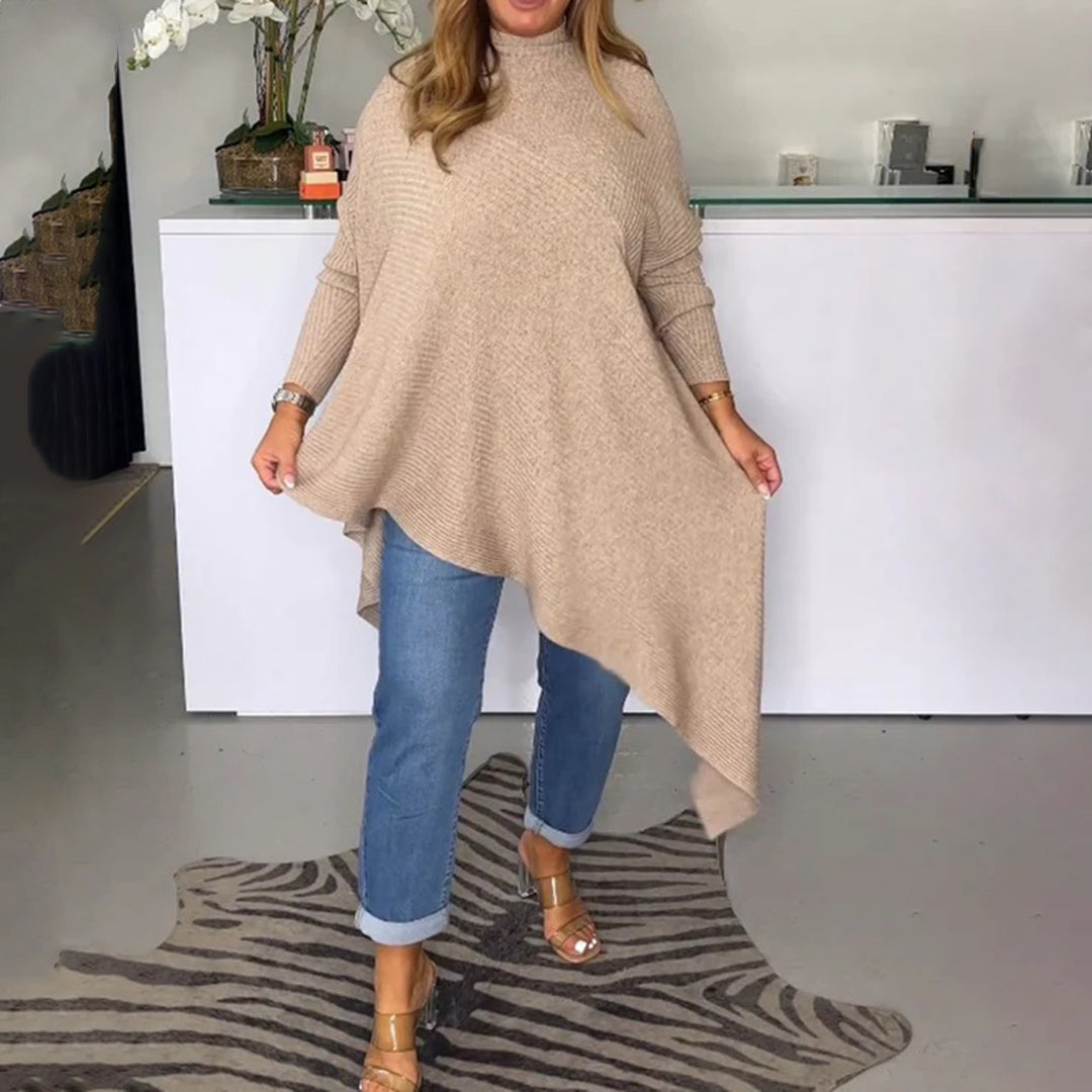 Lång Kofta Dam Stickad Loose Fit Mjuk Material-3