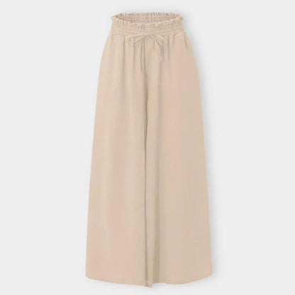 Linnebyxor Dam Lösa Polyester Mjukisbyxor för Avslappnad Stil-2
