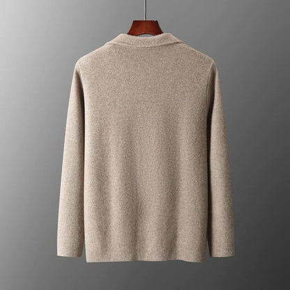 Herr Kofta Varm Ull Plysch Elegant För Höst och Vinter-3