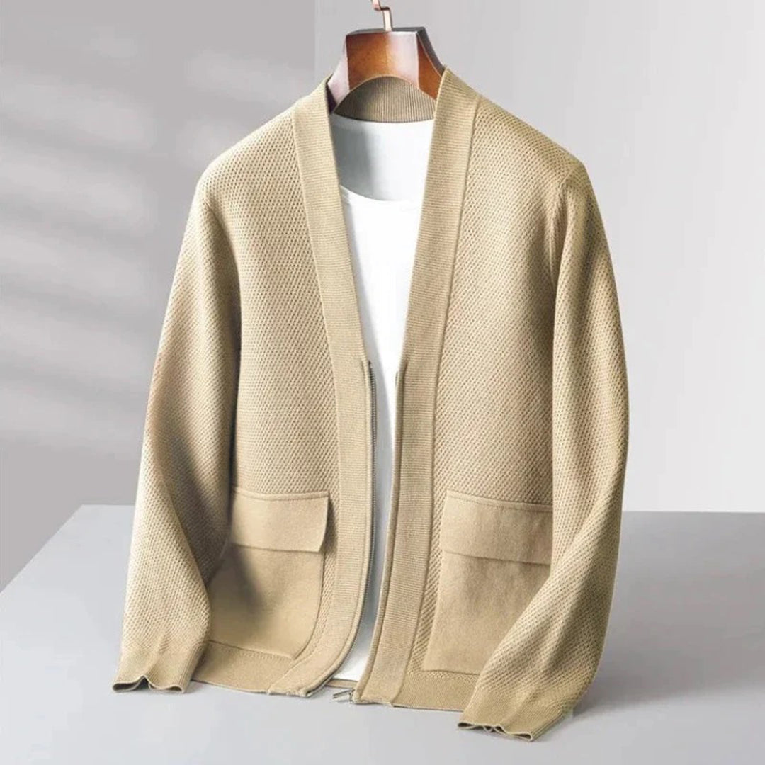 Herren-Weste, Strick, Wollmischung, klassisches Design mit, V-Ausschnitt und Taschen-1