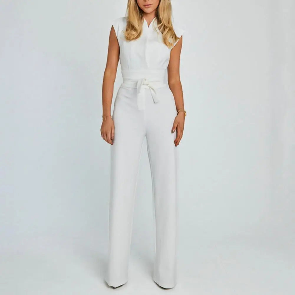 Dam Jumpsuit Ärmlös Med Bälte Polyester Vida Byxben-5