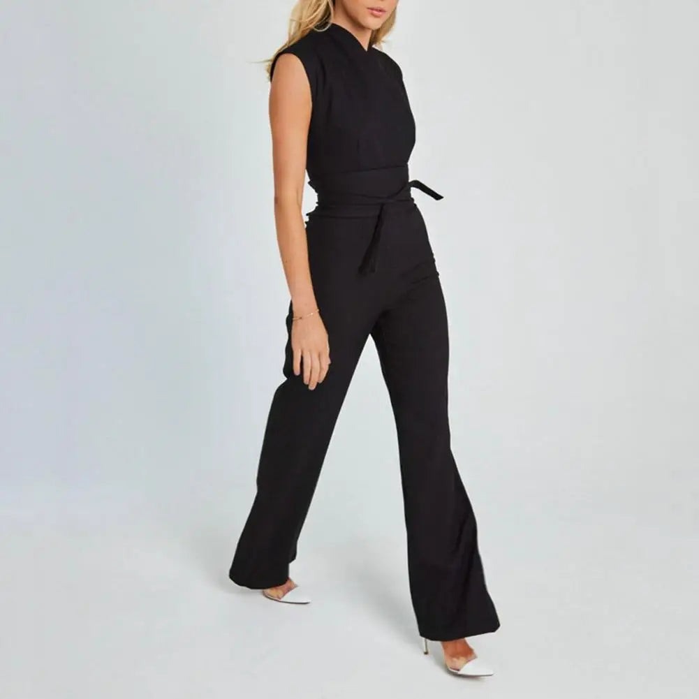 Dam Jumpsuit Ärmlös Med Bälte Polyester Vida Byxben-2