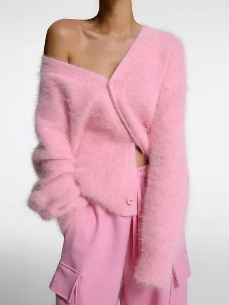 Kvinna Kofta Klassisk Cashmere-5