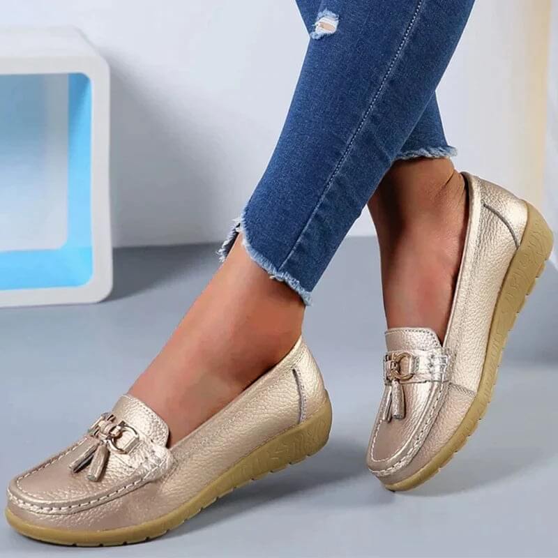 Ortopediska Läderloafers för Herrar – Elegant och Bekväm Skor med Stöd 13