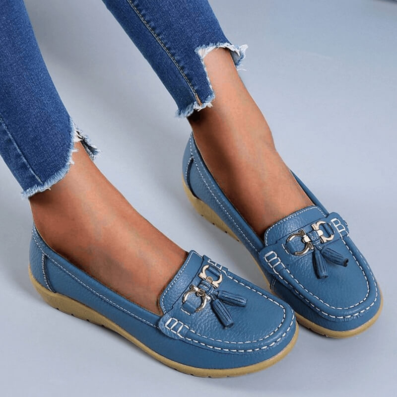Ortopediska Läderloafers för Herrar – Elegant och Bekväm Skor med Stöd 1
