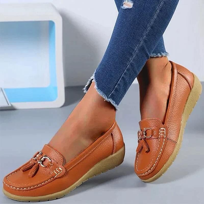 Ortopediska Läderloafers för Herrar – Elegant och Bekväm Skor med Stöd 5