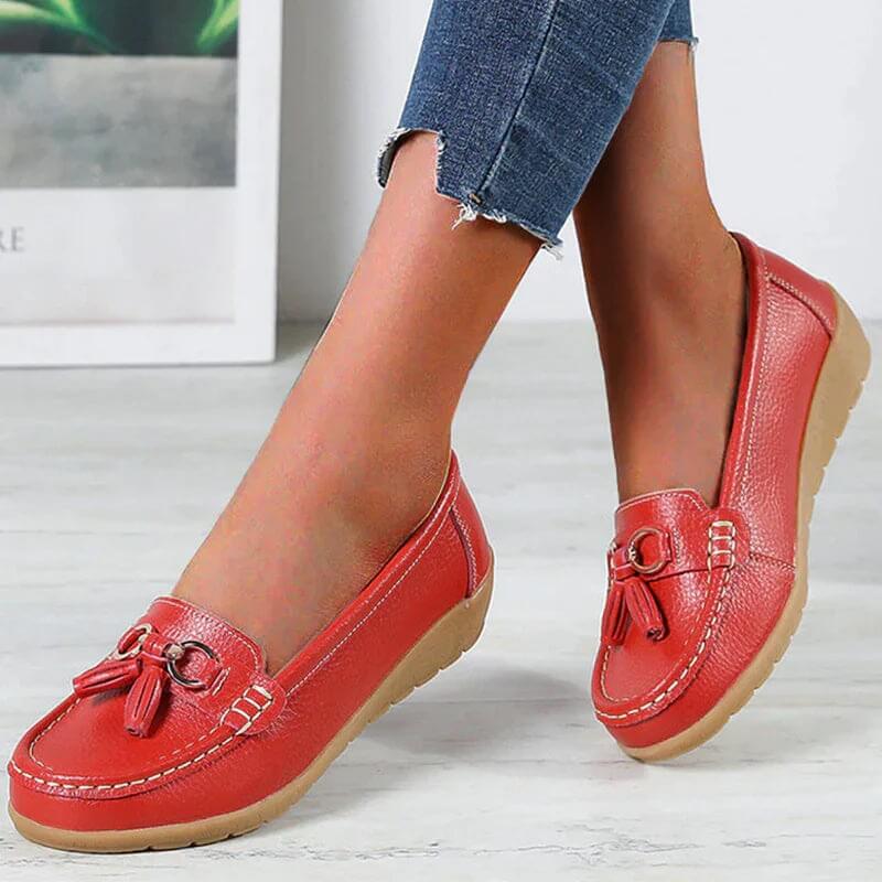 Ortopediska Läderloafers för Herrar – Elegant och Bekväm Skor med Stöd 15