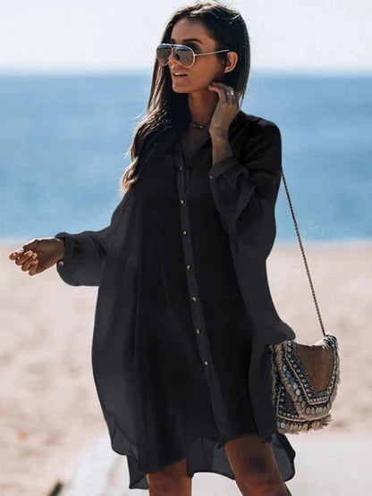 Dam Bikini Cover Up Stickad Akryl Sommarfilt-1