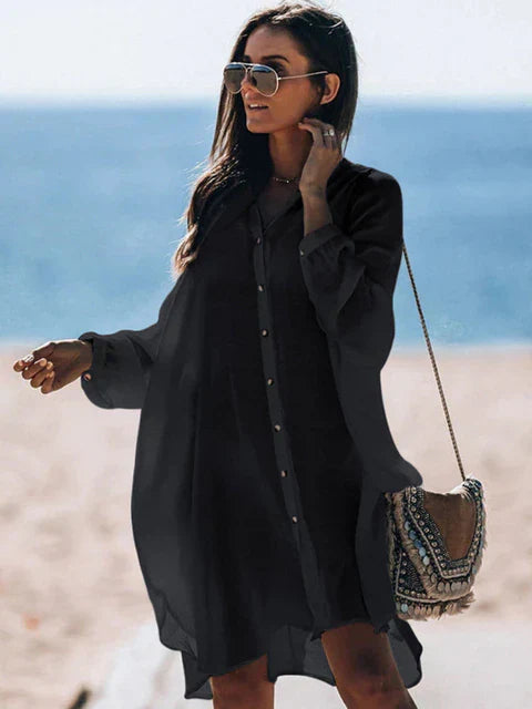 Dam Bikini Cover Up Stickad Akryl Sommarfilt-1