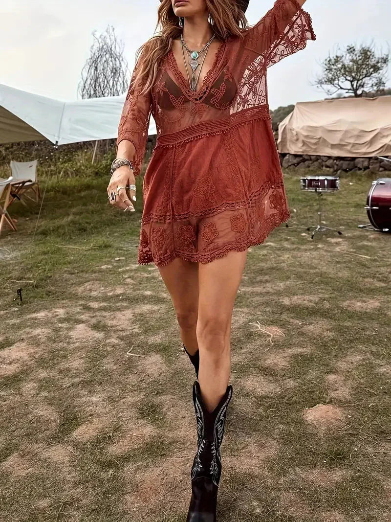 Kvinnors Täckning Boho Stil Lätt Polyester 6
