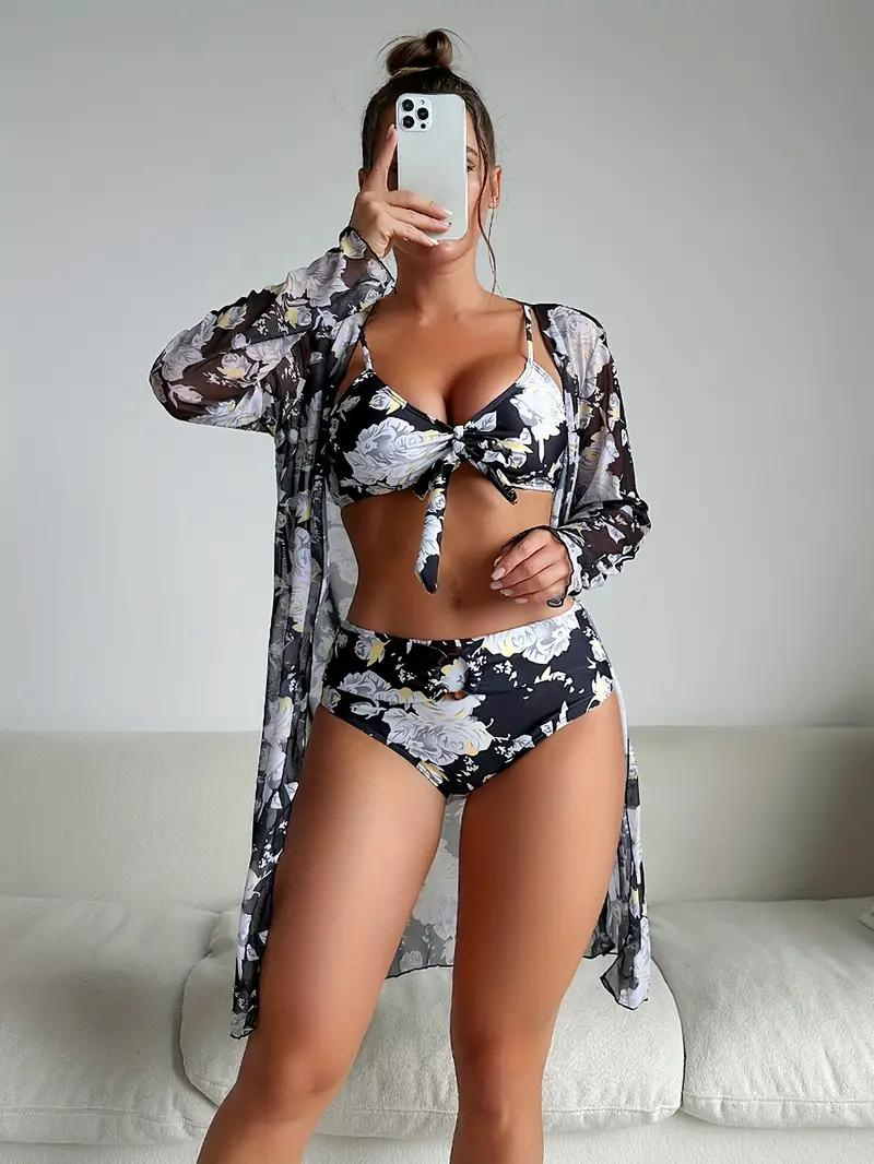 Variant image for Dam Cover-up Set Hög Midja Polyester Elegant Badkläder-9