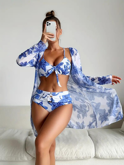 Variant image for Dam Cover-up Set Hög Midja Polyester Elegant Badkläder-1