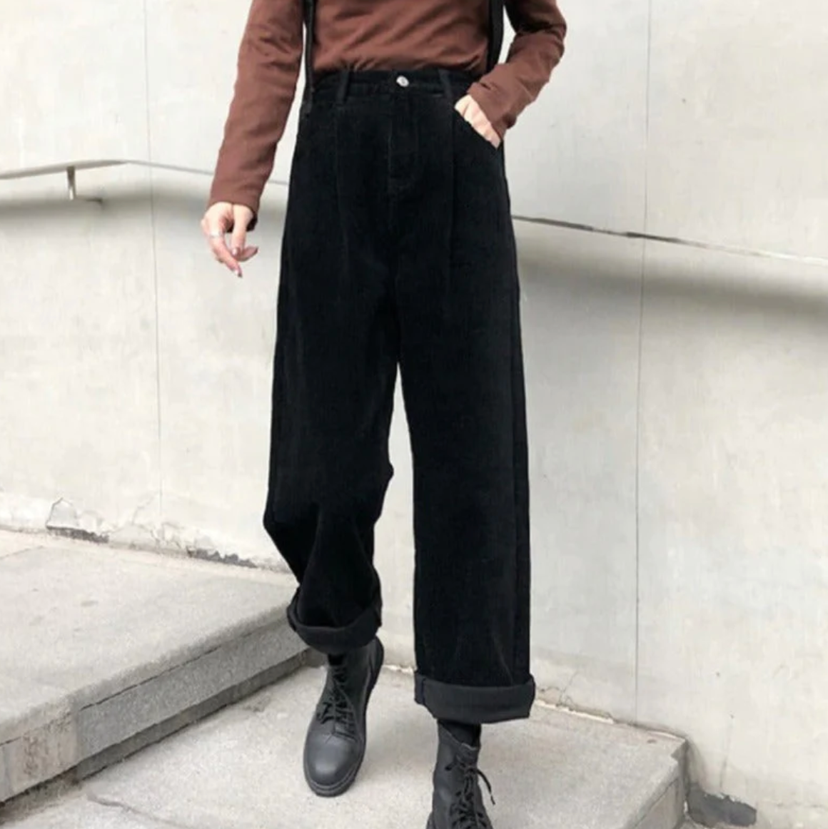 Dam Sladdbyxor Elegant Denim Högkvalitativ-1