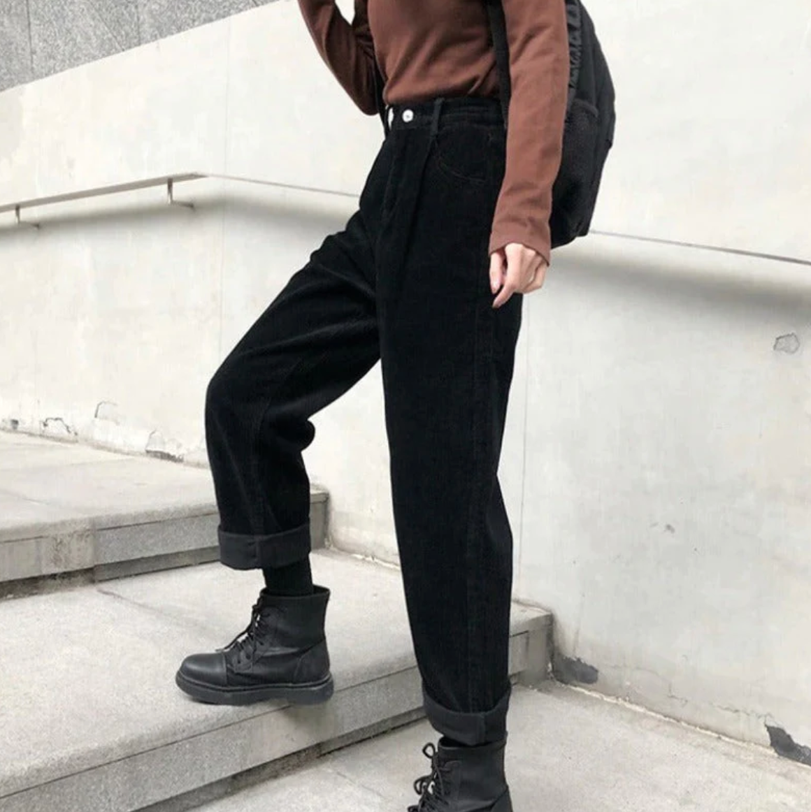 Dam Sladdbyxor Elegant Denim Högkvalitativ-2