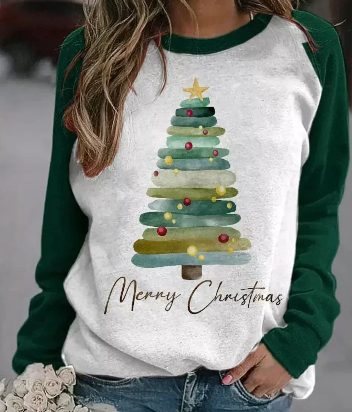 Dam Tröja Trendig Lätt 100% Bomull-2