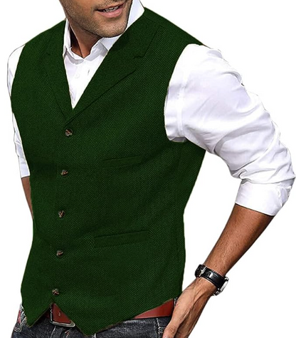 Variant image for Herr Väst Vintage Stil Hög Kvalitet Elegant Material-22