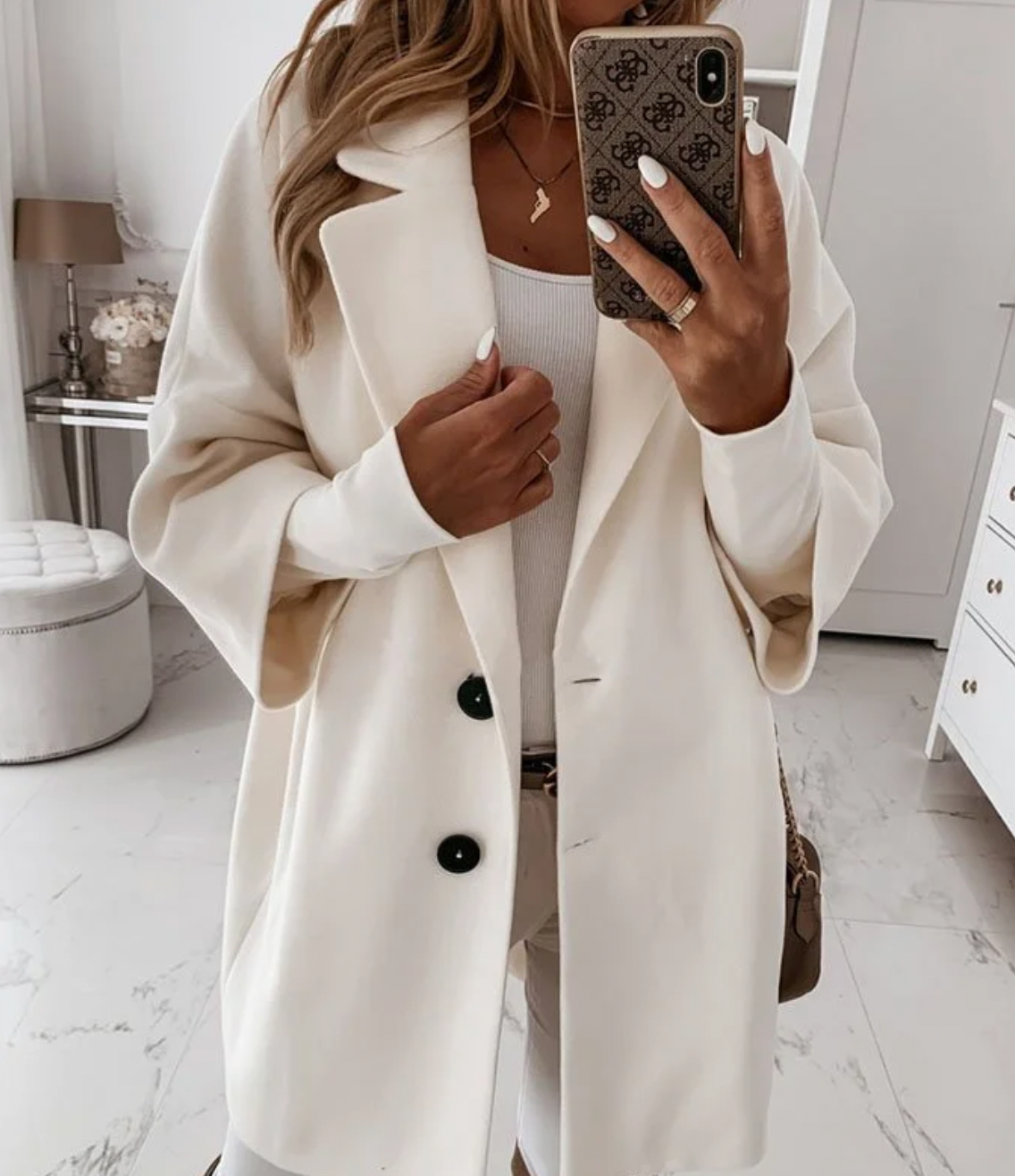Damjacka Modern Polyester För Hösten - Jackor Dam Stilren och Bekväm-4