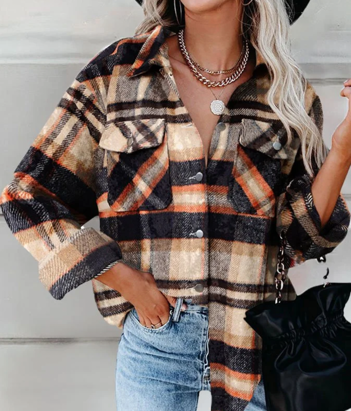 Damjacka Elegant Syntetiskt Material för Hösten 1