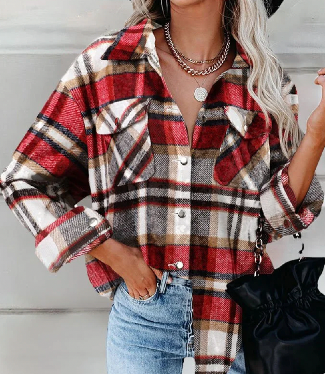 Damjacka Modern Stil Bekväm Polyesterjacka för Dam-5