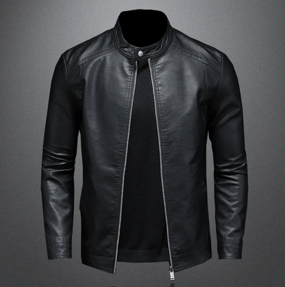 Herrmotorcykeljacka Stilren Design Polyester Läder-1