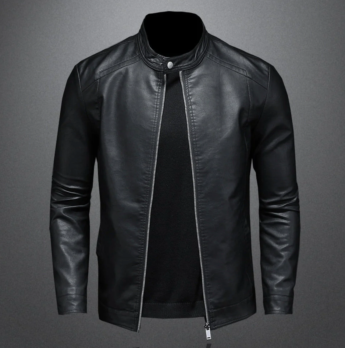 Variant image for Herrmotorcykeljacka Stilren Design Polyester Läder-1