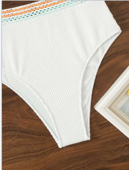 Dam Virkad Bikini Hög Midja Nylon Spandex-4