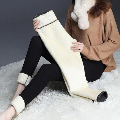 Damleggings Fleece Vinter Hög Midja Termisk Komfort 2