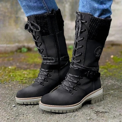 Kvinnors Stövlar Tidlös Design Läder-3