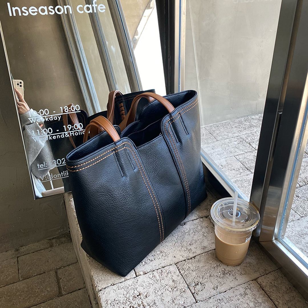 Kvinnors Bärväska Minimalistisk Syntetiskt Läder Rymlig 6