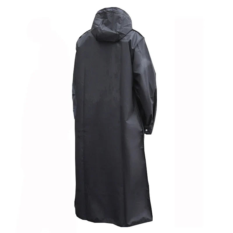 Herr Lång Regnrock Premium Kvalitet Polyester Elegant Design-4