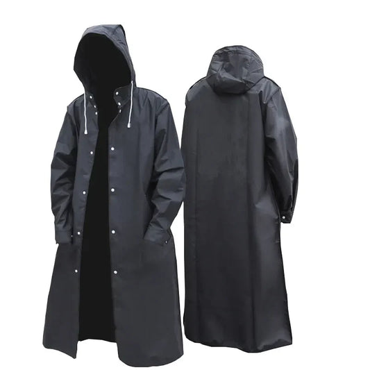 Herr Lång Regnrock Premium Kvalitet Polyester Elegant Design-1