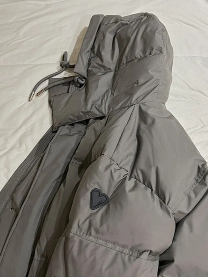 Dam Vinterjacka Puffad med Huva Polyester Lång-2