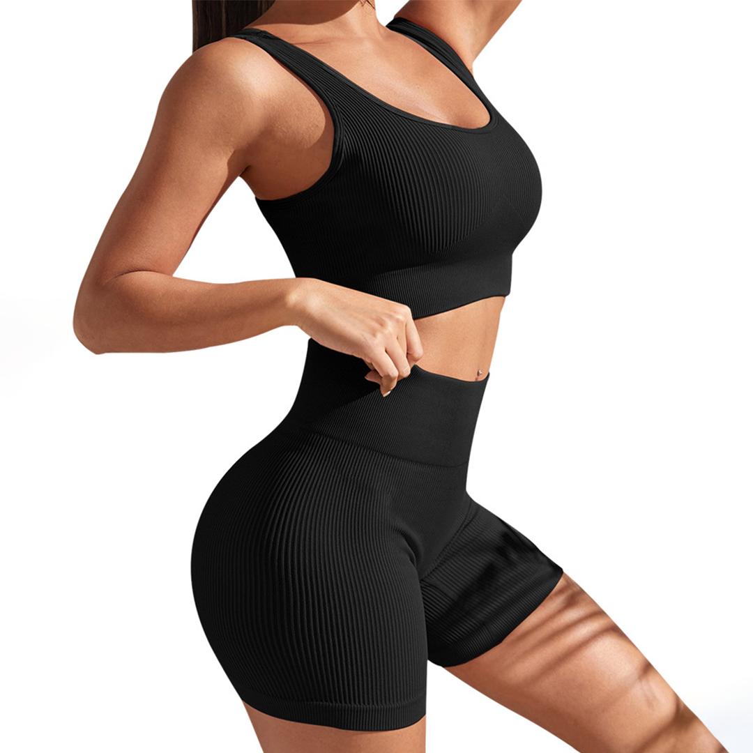 Dam Fitnessuppsättning Modern Stil Elastiskt Material-2