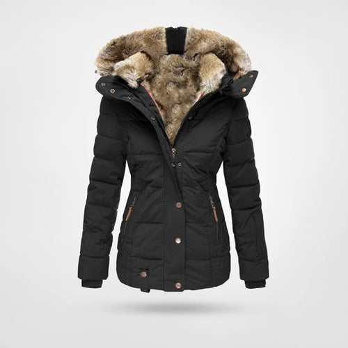 Dam Vinterjacka Sportig Polyester med Huva 1
