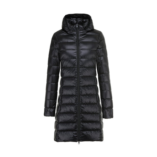 Damjacka Medium Längd Vadderad Polyester för Kalla Dagar-1