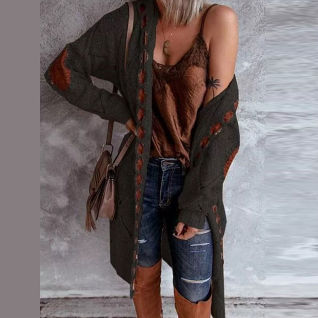 Variant image for Kvinnors Cardigan Modern Stickad Varmt Material-25