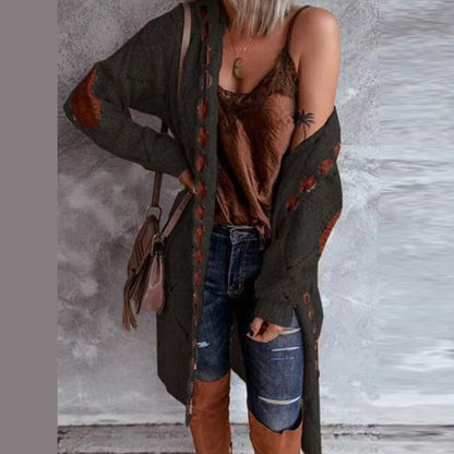 Variant image for Kvinnors Cardigan Modern Stickad Varmt Material-25