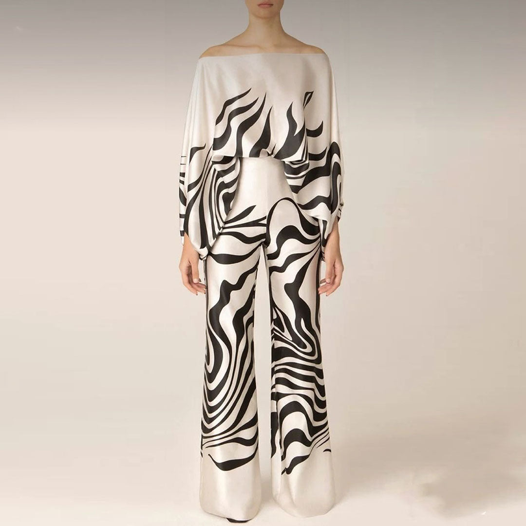 Variant image for Kvinnor Tvådelad Uppsättning Axelfri Satin-1