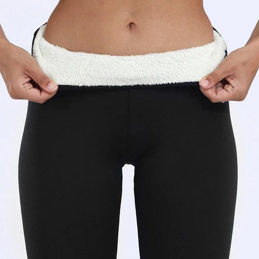 Damleggings Fleece Vinter Hög Midja Termisk Komfort 1